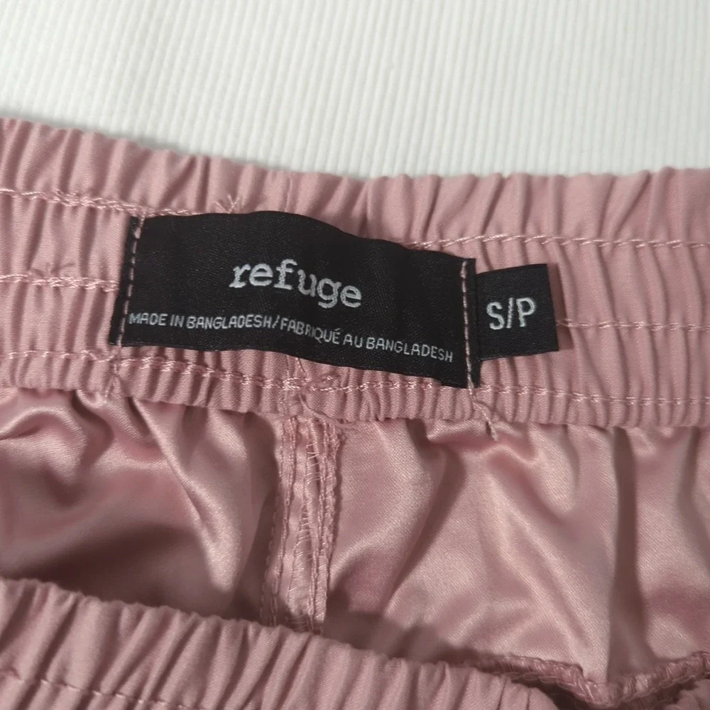 Refuge Women's Size Small Pink Cargo Pants With Elastic Waist & Pockets 265‎